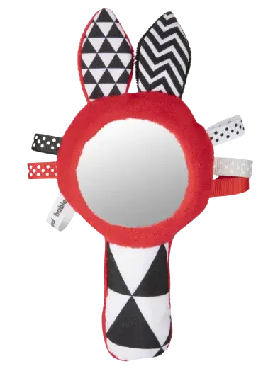 CANPOL BABIES Kontrastní pískací činka se zrcátkem