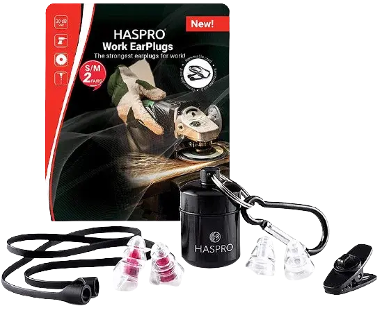 HASPRO Work špunty do uší proti hluku při práci 2 páry 2 x 2 ks