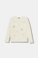 Dětské bavlněné tričko s dlouhým rukávem United Colors of Benetton