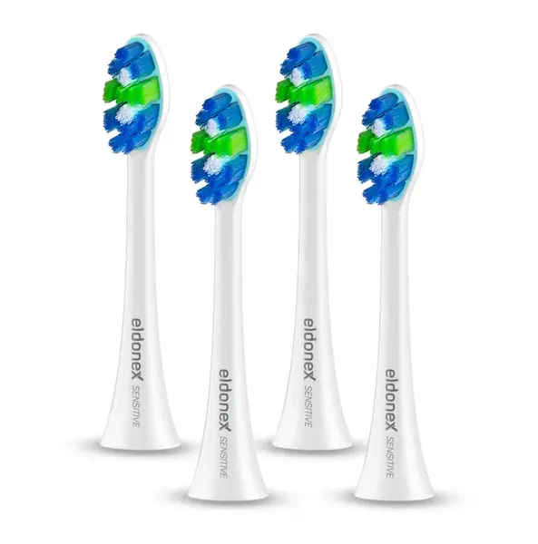 Eldonex SonicPro SENSITIVE náhradní hlavice 4 ks bílé