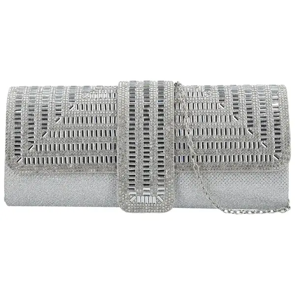 Dámska listová kabelka strieborná - Michelle Moon Beaty