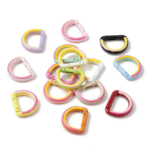 Spray Painted Alloy Spring Gate Rings