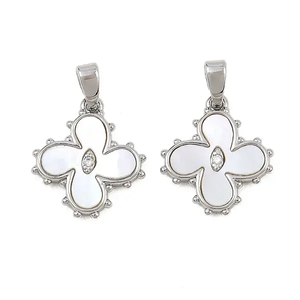 Brass Micro Pave Cubic Zirconia Pendants