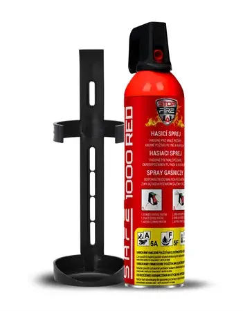Hasicí sprej SAFE 1000 RED 1000ml pěnový + držák 100C