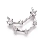 Brass Micro Pave Cubic Zirconia Pendants