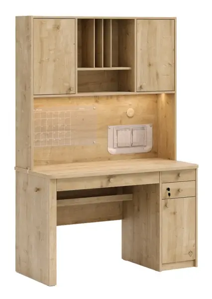 Nástavec s usb a osvětlením na psací stůl cody - dub