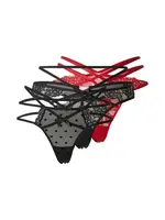 Hunkemöller Tangá  červená / čierna