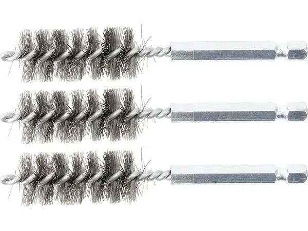 Sady kartáčů na vrtačku, různé průměry, ocelové, 3 ks - BGS technic Velikost: 17 mm