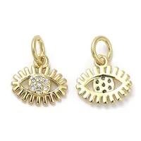 Brass Micro Pave Cubic Zirconia Pendants