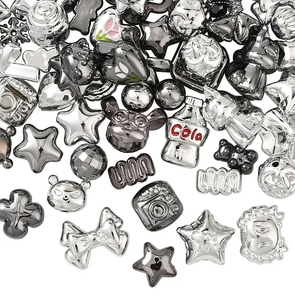 120G Electroplate Opaque Acrylic Beads