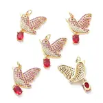 Real 18K Gold Plated Brass Micro Pave Cubic Zirconia Pendants