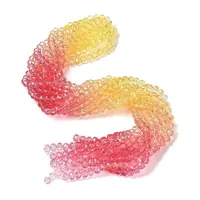 Transparent Painted Glass Beads Strands