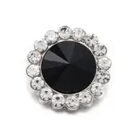 1-Hole Zinc Alloy Rhinestone Shank Buttons