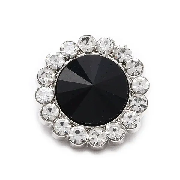 1-Hole Zinc Alloy Rhinestone Shank Buttons