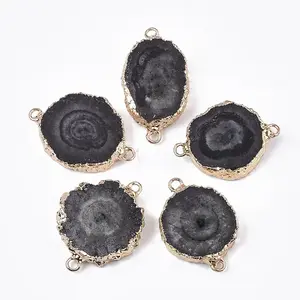 Natural Druzy Agate Links connectors