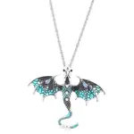 Alloy Enamel Dragon Pendant Necklaces