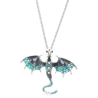 Alloy Enamel Dragon Pendant Necklaces