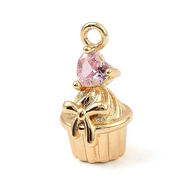 Brass Micro Pave Cubic Zirconia Pendants