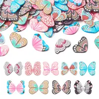 90Pcs 9 Colors Handmade Polymer Clay Pendants