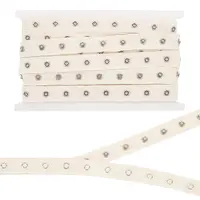 5 Yards 201 Stainless Steel Snap Button Tape