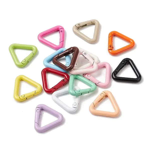 Spray Painted Alloy Spring Gate Rings