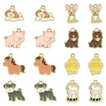 24Pcs 8 Styles Zinc Alloy Enamel Pendants
