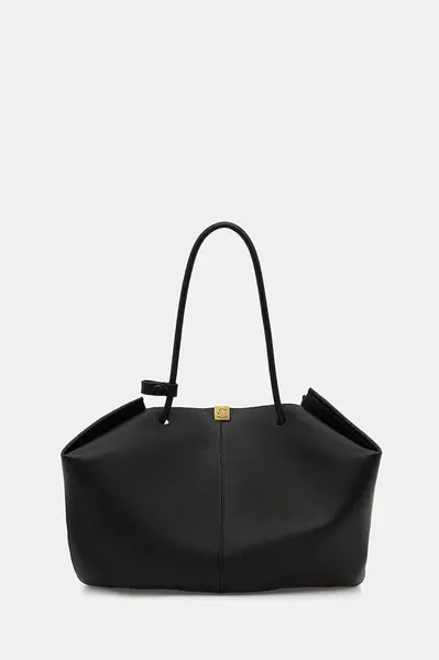 Kožená kabelka Coccinelle Kamy černá barva, E1 U2L 11 02 01