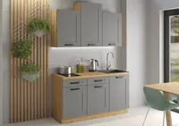 Kuchyňská linka 150 cm Luna 1 - Dub artisan + Dust grey