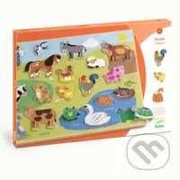 Farmárske zvieratká: drevené edukačné puzzle - puzzle z kategorie Naučné puzzle