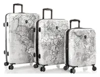 Sada cestovních kufrů Heys Journey 3G S,M,L Black/White Map