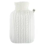 HUGO FROSCH Termofor s bílým pleteným obalem 1,8 l