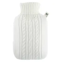 HUGO FROSCH Termofor s bílým pleteným obalem 1,8 l