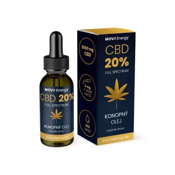 MOVIT ENERGY CBD 20% Full Spectrum konopný olej 10 ml