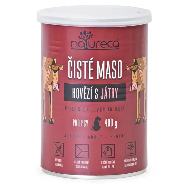 NATURECA Konzerva hovězí s játry pro psy 400 g