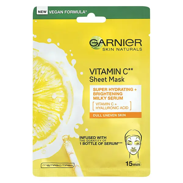 GARNIER Skin Naturals Textilní maska pro rozjasnění pleti s vitamínem C 28 g