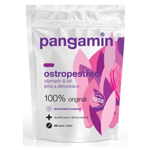 PANGAMIN Ostropestřec pivovarské kvasnice 200 tablet