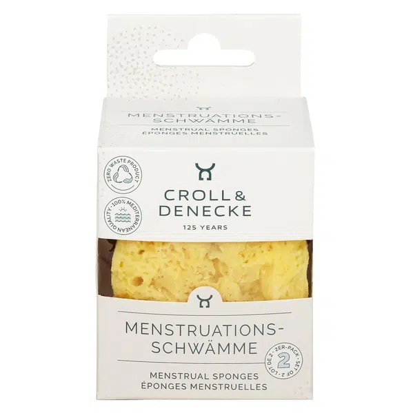 CROLL & DENECKE Menstruační mořská houba velikost 6 cm - 2 kusy