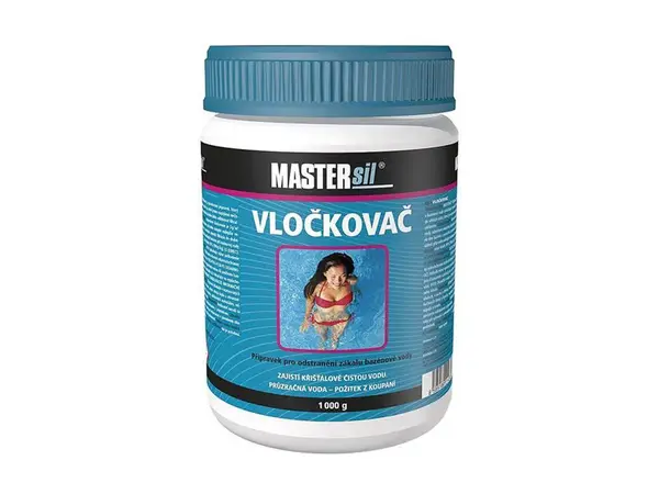 Přípravek k projasnění bazénové vody MASTERsil Vločkovač 1kg
