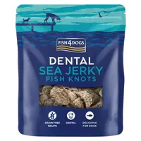 FISH4DOGS Dentální pamlsky pro psy mořská ryba uzlíky, Hmotnost balení: 100 g