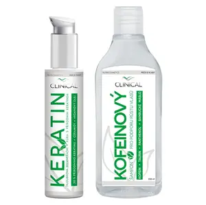 CLINICAL Keratin kúra 100 ml + Kofeinový šampon 250 ml