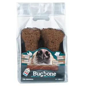 BUGBONE Pamlsky pro psy medium kost s hmyzem 6 kusů