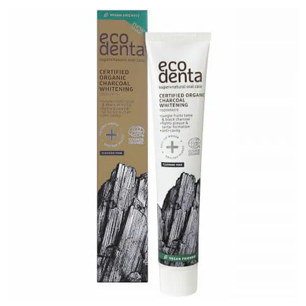 ECODENTA Certifikovaná bělící zubní pasta s černým uhlím BIO 75 ml