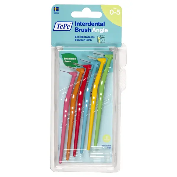 TEPE Mezizubní kartáčky Angle Mix v blistru 6 ks