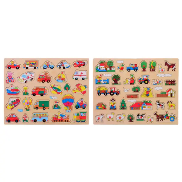 Dřevěné puzzle s úchytem velké