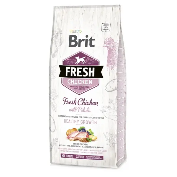 BRIT Fresh Chicken with Potato Puppy Healthy Growth granule pro štěňata, Hmotnost balení: 12 kg