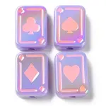 UV Plating Rainbow Iridescent Acrylic Enamel Beads