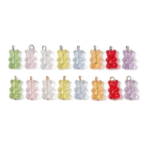 16Pcs Transparent Acrylic Pendants
