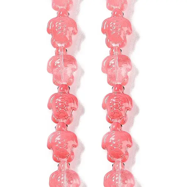 Transparent Glass Enamel Beads Strands