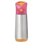 B.BOX Termoska na pití s brčkem růžová/oranžová 12m+ 500 ml