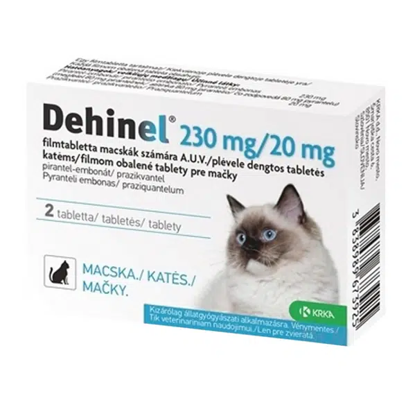 DEHINEL 230 mg/20 mg tablety pro kočky 2 ks